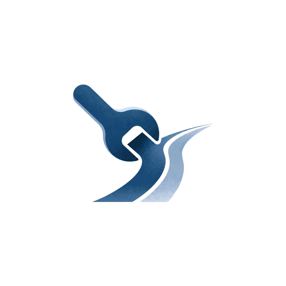 A glowing arrow travels through a series of blue translucent layers towards a target.