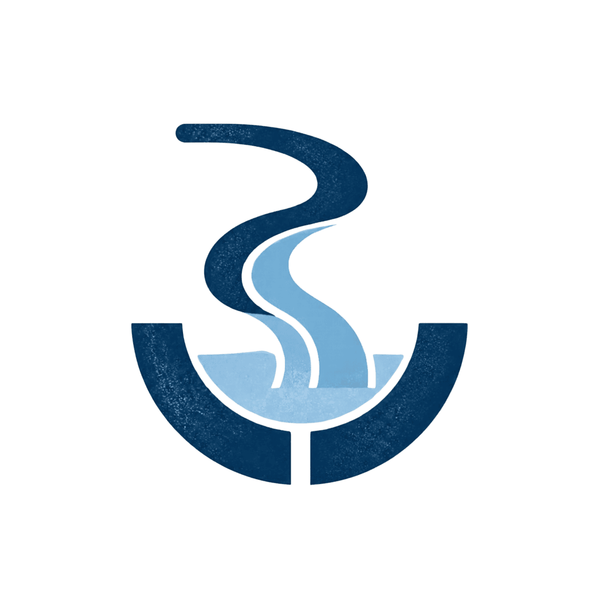 A stylised graphic icon of a cup with steam rising from it.