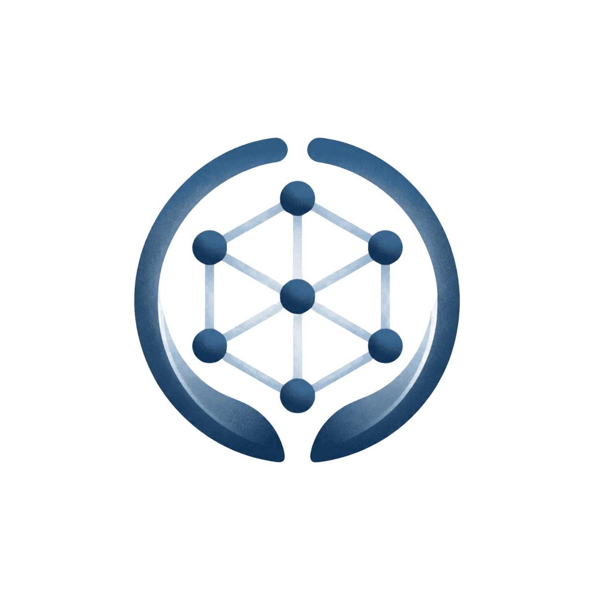 A glowing arrow travels through a series of blue translucent layers towards a target.
